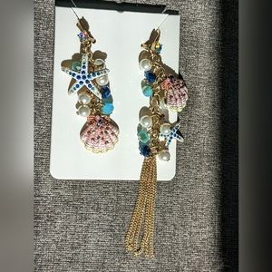 Betsey Johnson ocean themed Earrings
